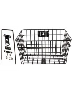 Steel Wire Front Basket W/Braces 333D Black.